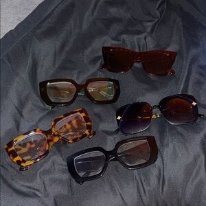 Elegant Women's Sunglasses Collection - Black, Brown, Tortoise